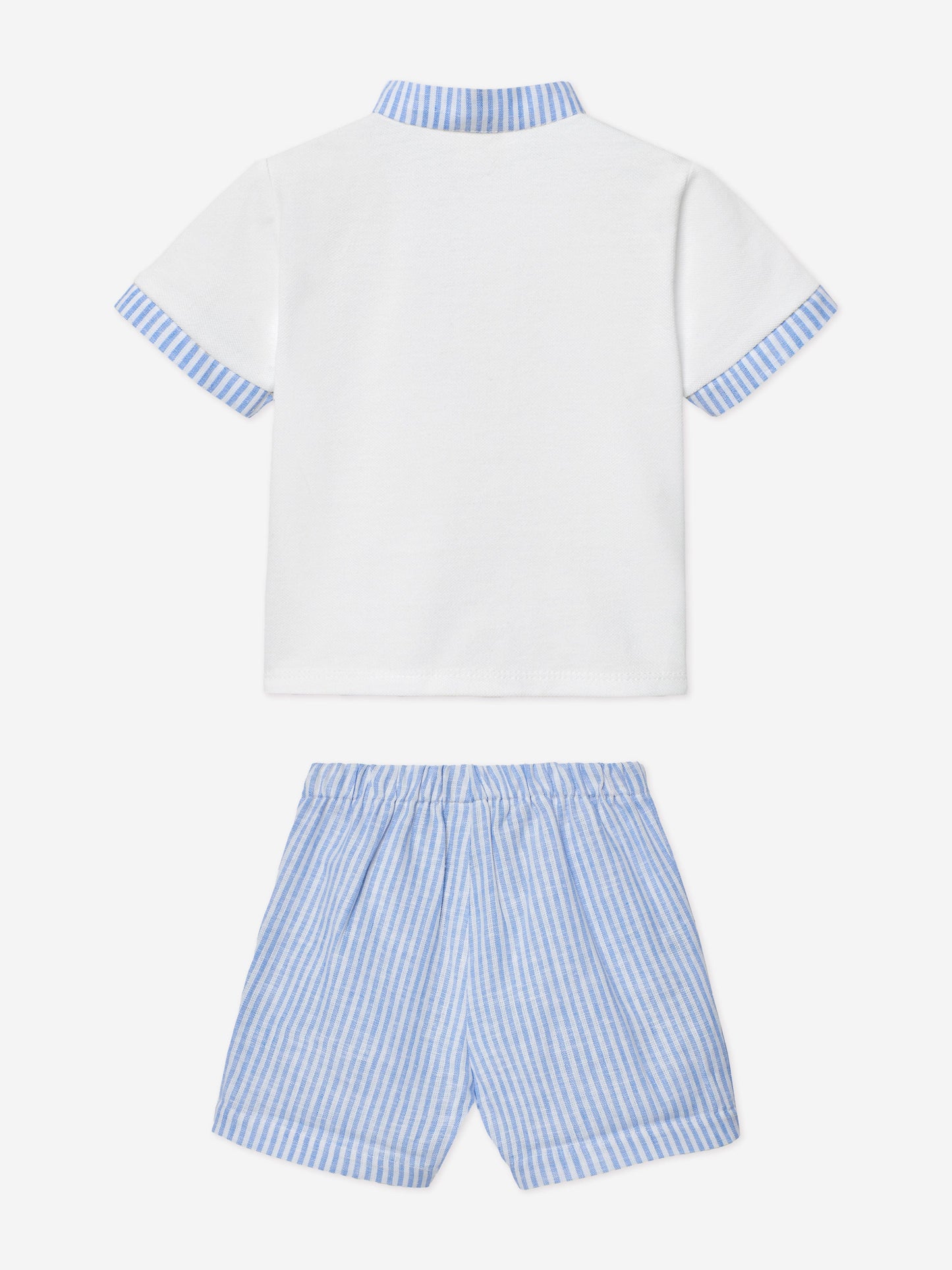 Boys Short Set in White