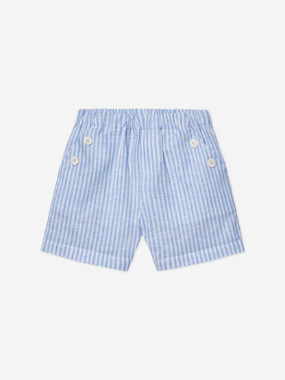 Boys Short Set in White