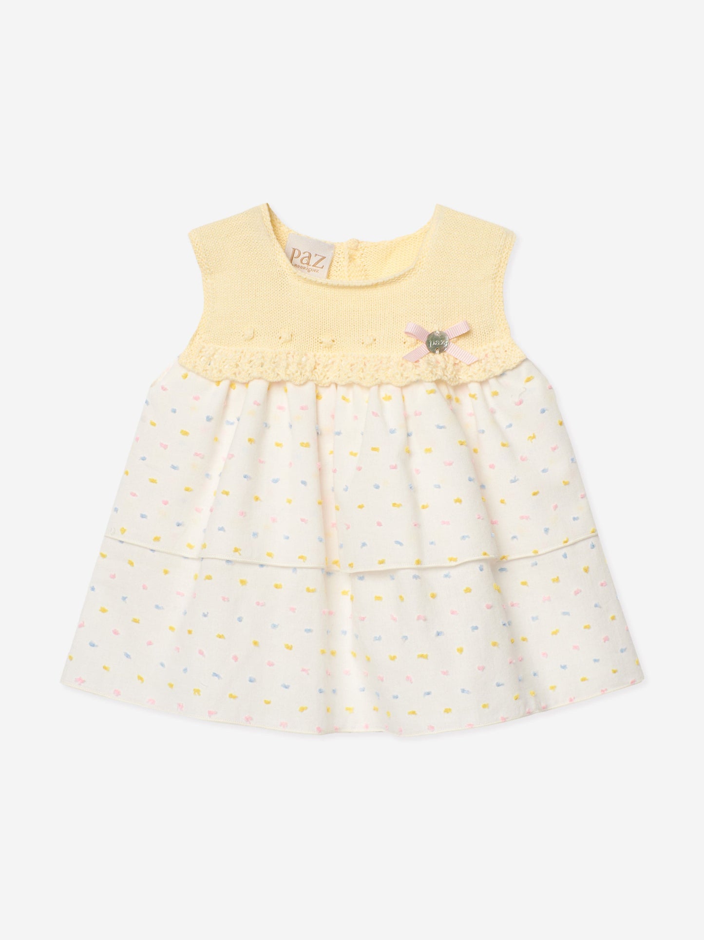 Baby Girls Dress and Bloomers Set in Yellow