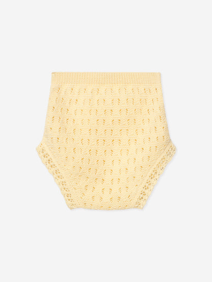 Baby Girls Dress and Bloomers Set in Yellow