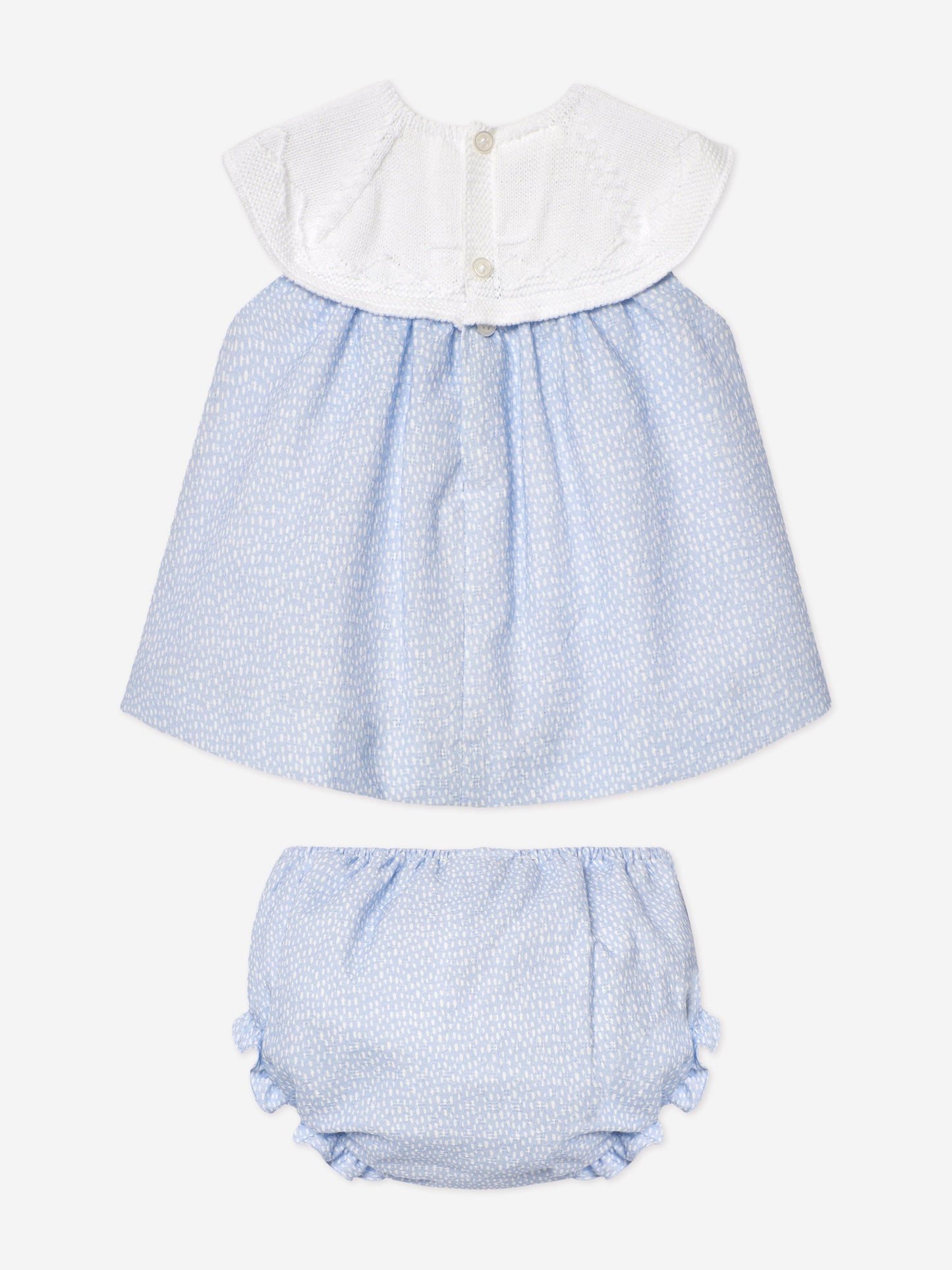 Baby Girls Dress and Bloomers Set in Blue