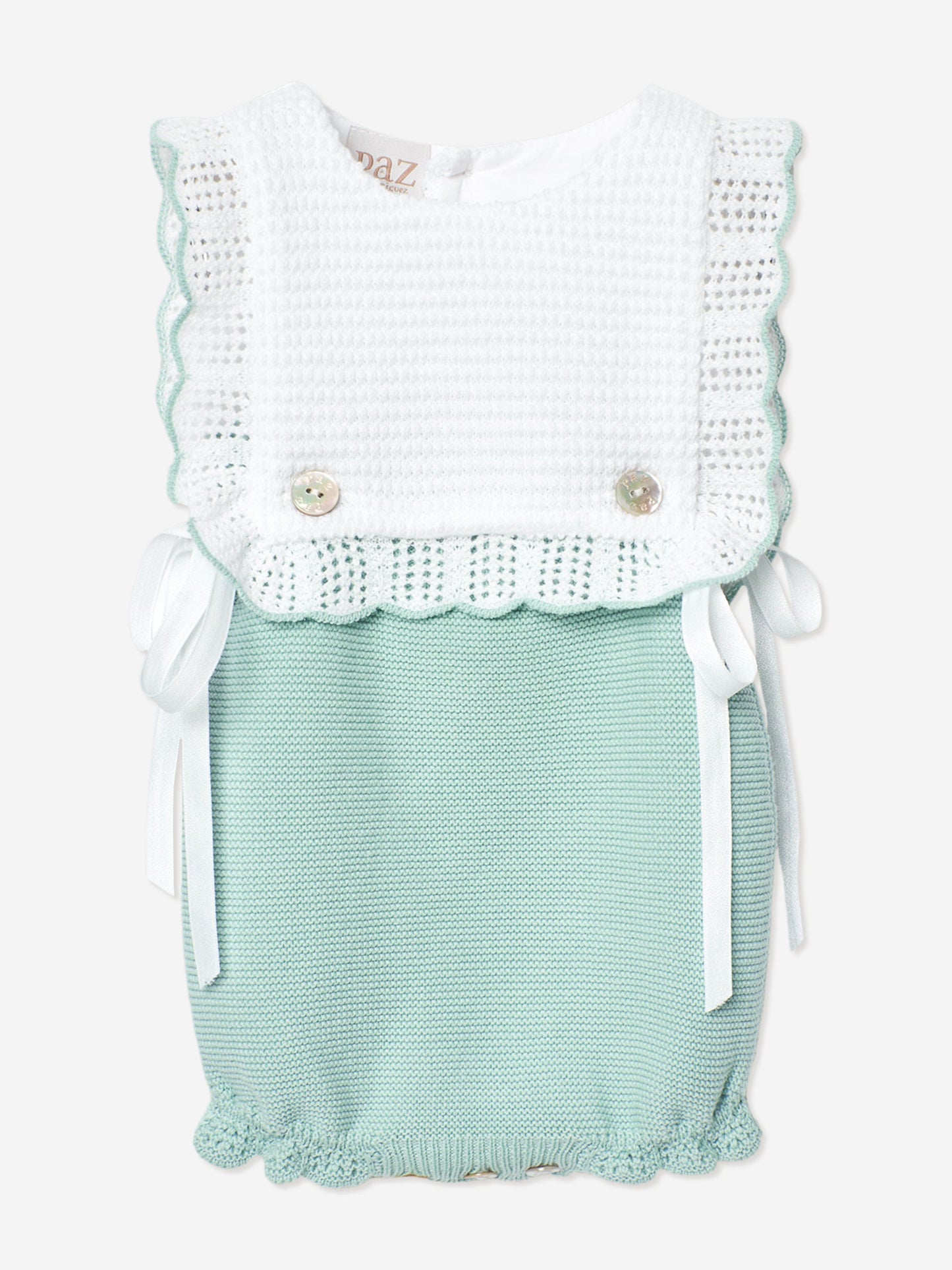 Baby Knitted Romper in Green