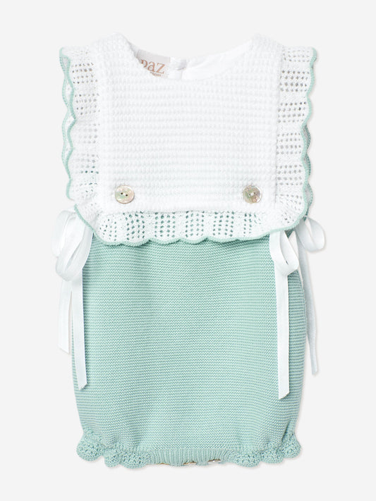 Baby Knitted Romper in Green