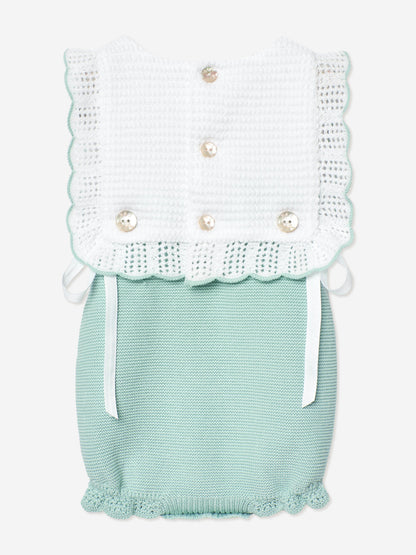 Baby Knitted Romper in Green