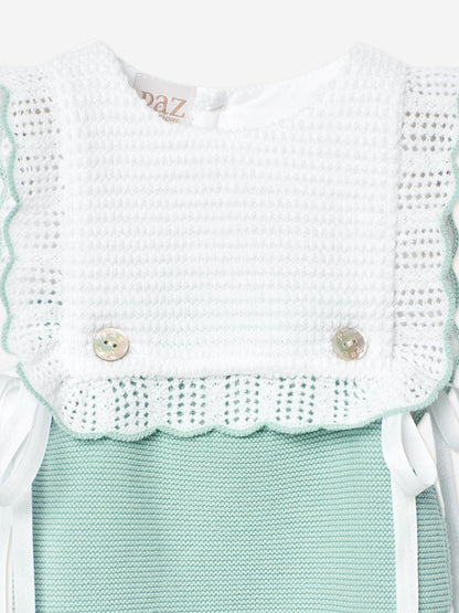 Baby Knitted Romper in Green