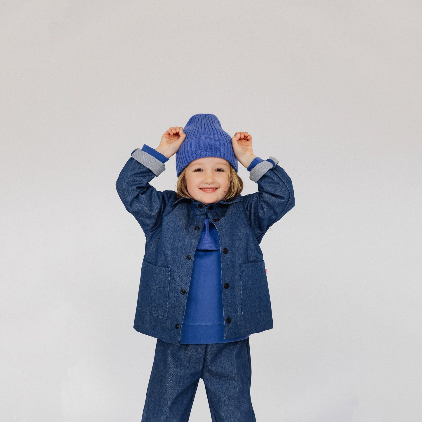 儿童蓝色牛仔夹克