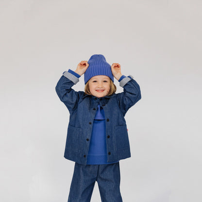 儿童蓝色牛仔夹克