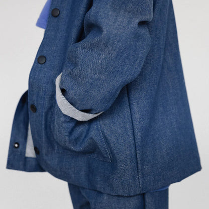 儿童蓝色牛仔夹克