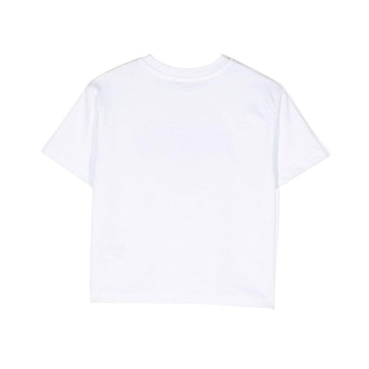 女童白色Logo棉T恤