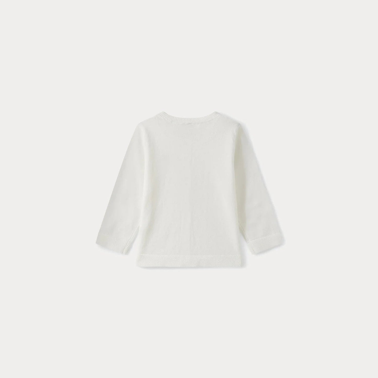 女婴白色棉开衫