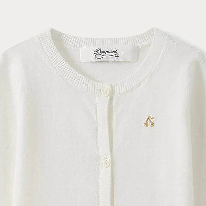 女婴白色棉开衫