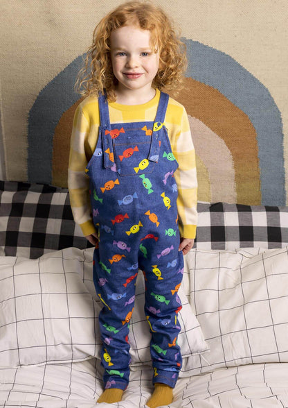 Bonnie Mob Kids Sweetie Dungrees 身穿蓝色