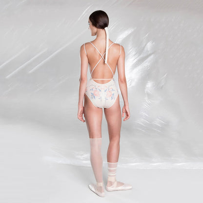 女士彩色"PORCELAIN BLOOM"芭蕾舞连体衣(231LE33VL/multicolor)