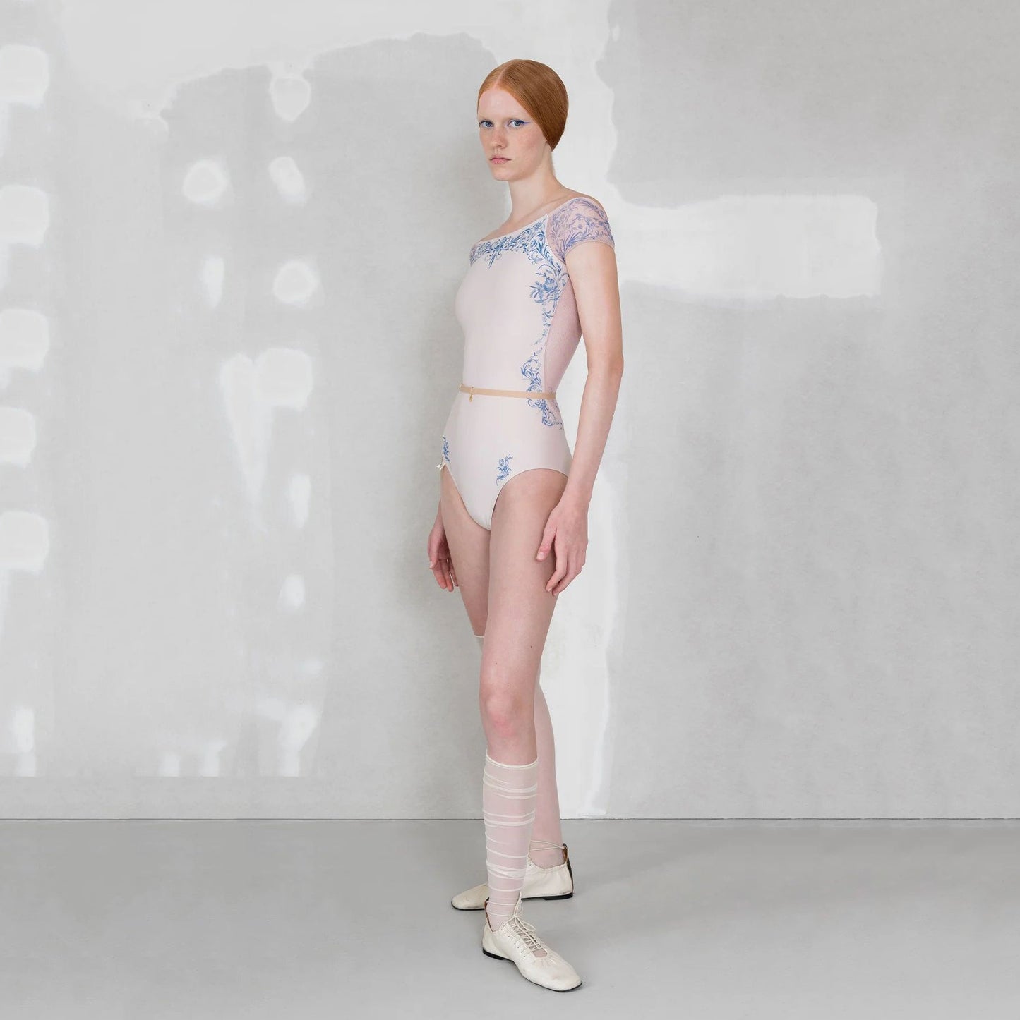 女士珍珠粉"PORCELAIN SKIN"芭蕾舞连体衣(252LE25VC/pearl blush/cobalt blue)