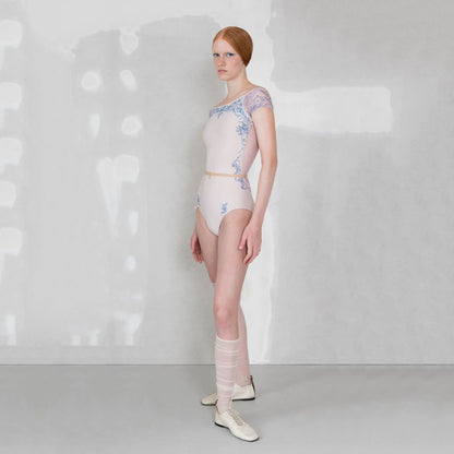 女士珍珠粉"PORCELAIN SKIN"芭蕾舞连体衣(252LE25VC/pearl blush/cobalt blue)