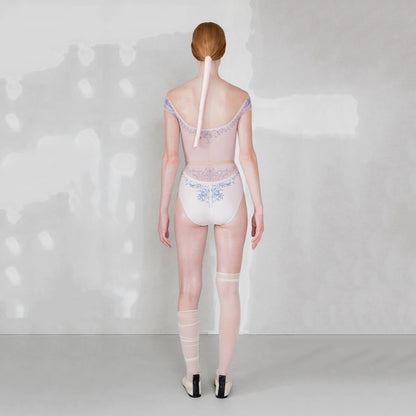 女士珍珠粉"PORCELAIN SKIN"芭蕾舞连体衣(252LE25VC/pearl blush/cobalt blue)