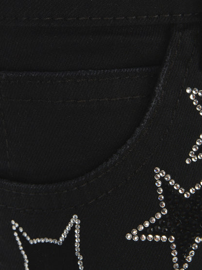 Philipp Plein 女童 Diamante Cat 牛仔裤
