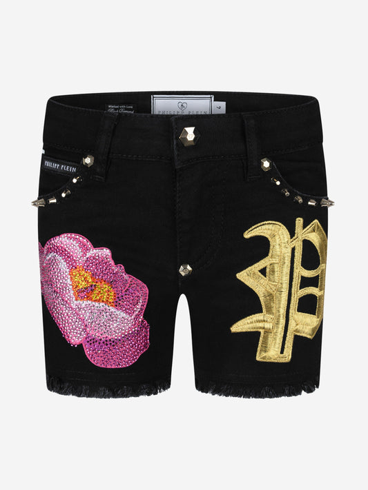 Philipp Plein 女童牛仔 Nicki 短裤