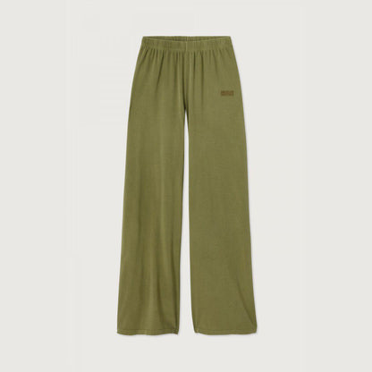 女士绿色棉长裤