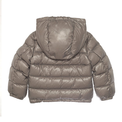 Baby Grey Hooded 'Aubert' Padded Down Jacket