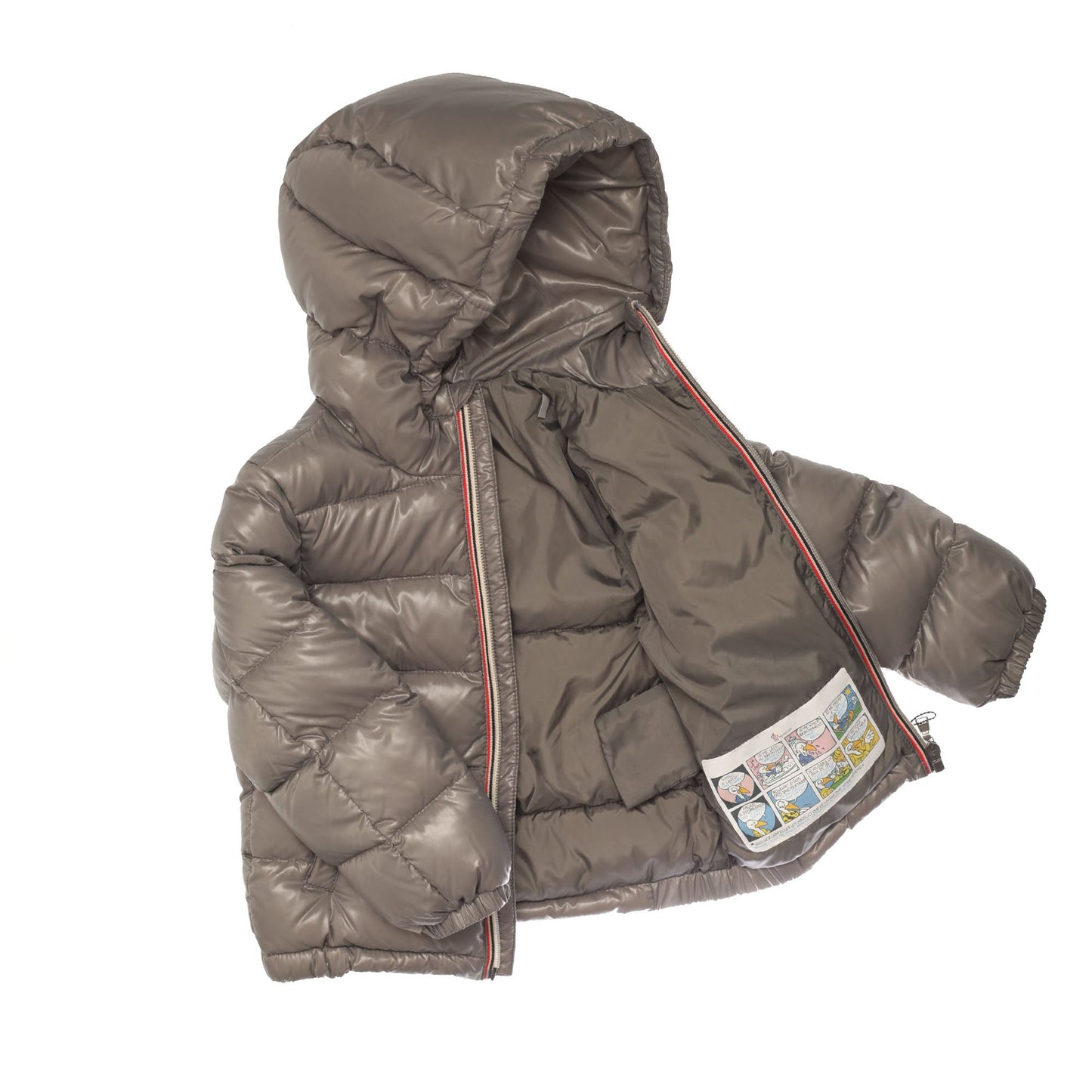 Baby Grey Hooded 'Aubert' Padded Down Jacket