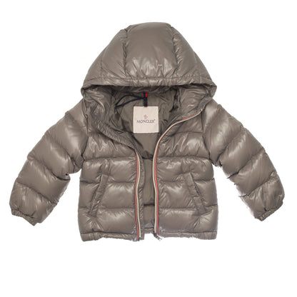 Baby Grey Hooded 'Aubert' Padded Down Jacket