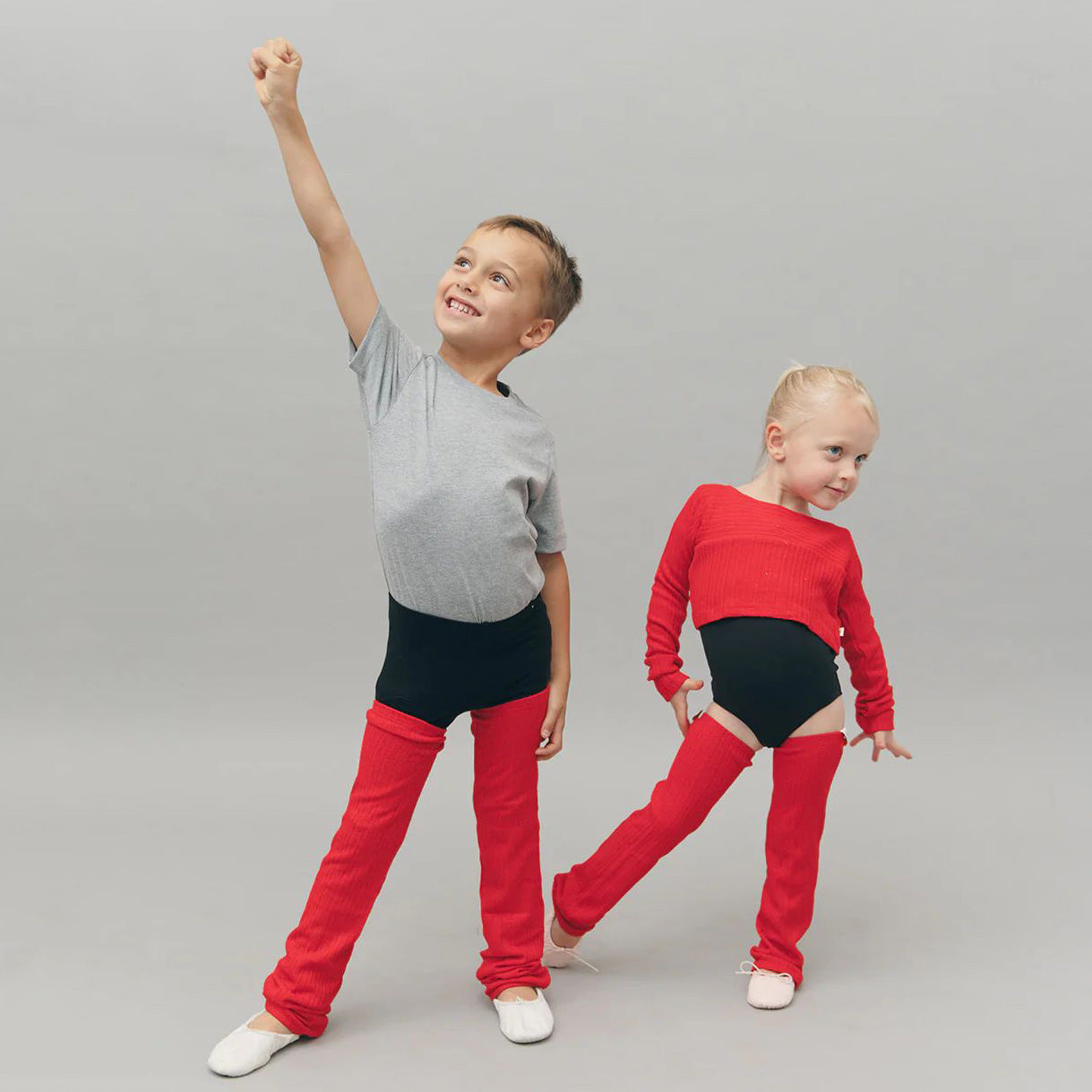 女童红色芭蕾舞上衣(Poppy - Kids Vika Top)