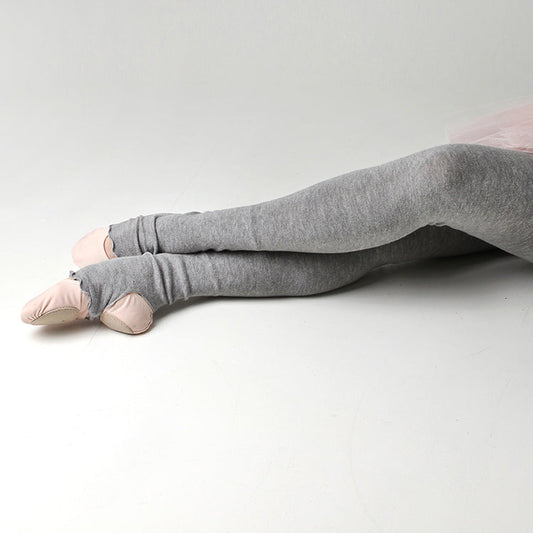 女士灰色芭蕾舞护腿(Powder knit leg warmers/GREY)