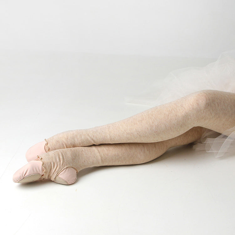 女士燕麦黄芭蕾舞护腿(Powder knit leg warmers/OATMEAL)