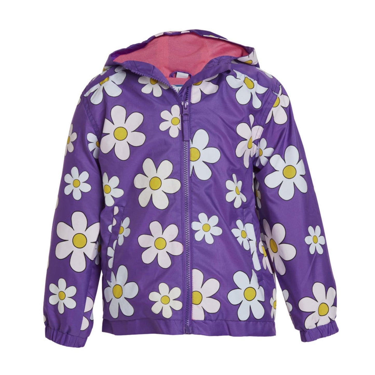 Dark Purple Flower Packaway Raincoat