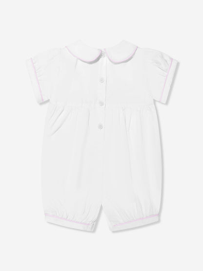 Rachel Riley 女婴公主皇冠刺绣连体衣（象牙色）