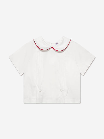 Rachel Riley 男婴红色格纹短裤套装
