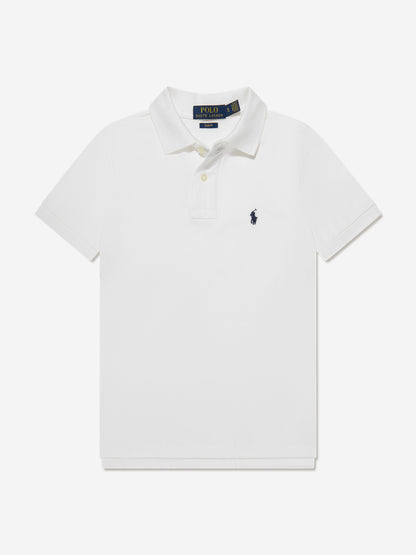男孩定制版型白色 Polo 衫