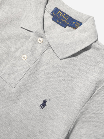男孩定制版型灰色 Polo 衫