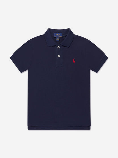 Ralph Lauren 男童海军蓝徽标 Polo 衫