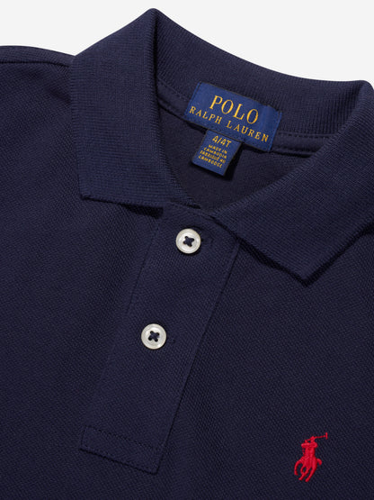Ralph Lauren 男童海军蓝徽标 Polo 衫