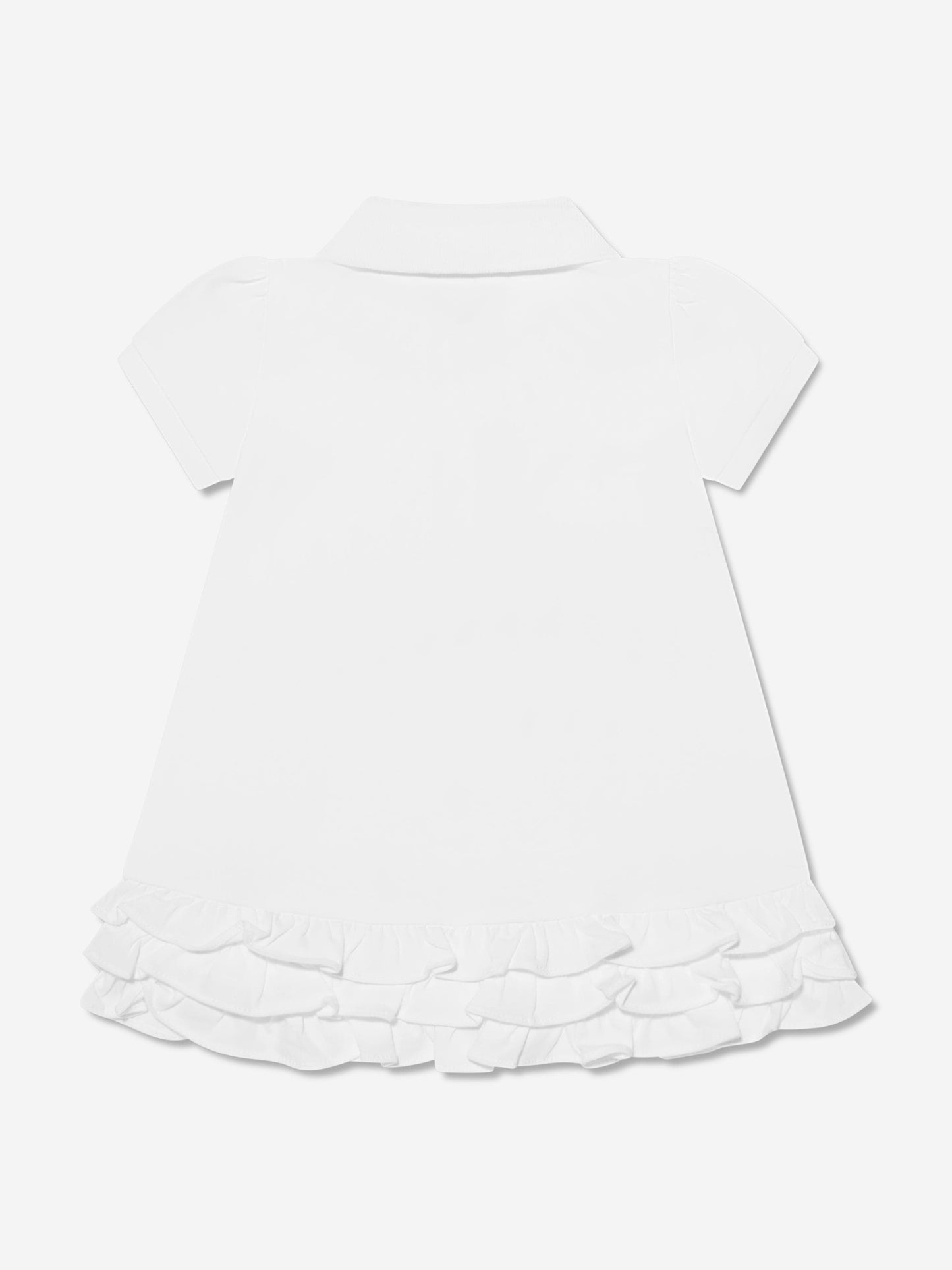 Ralph Lauren Baby Girls Schiffli Polo Dress in White