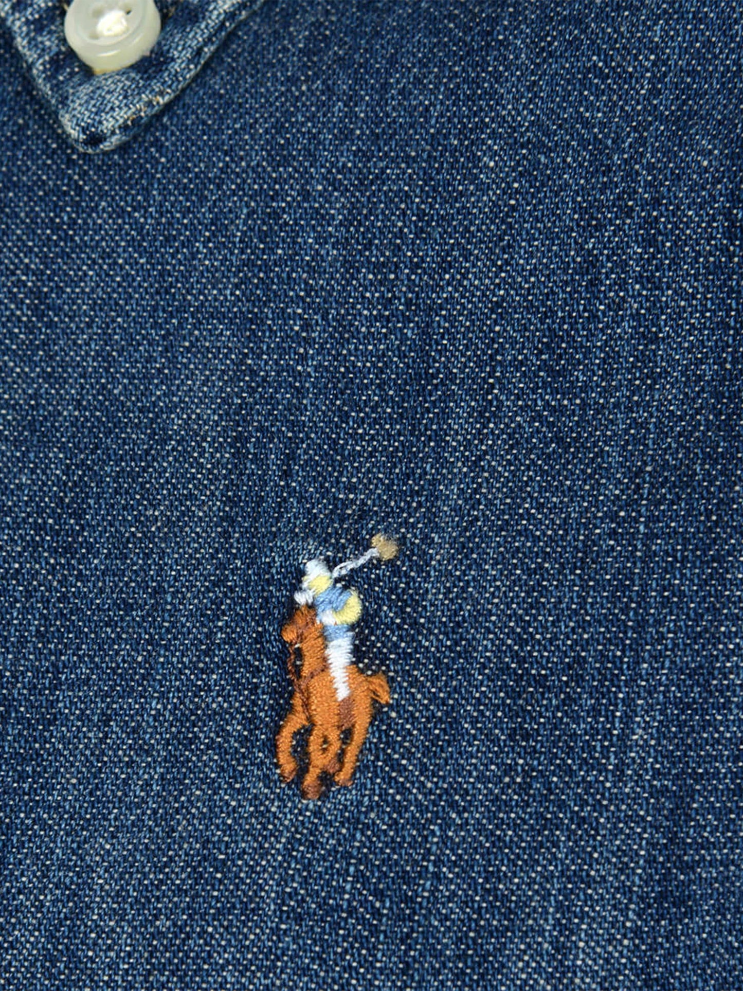 Ralph Lauren 女童蓝色棉质牛仔衬衫裙
