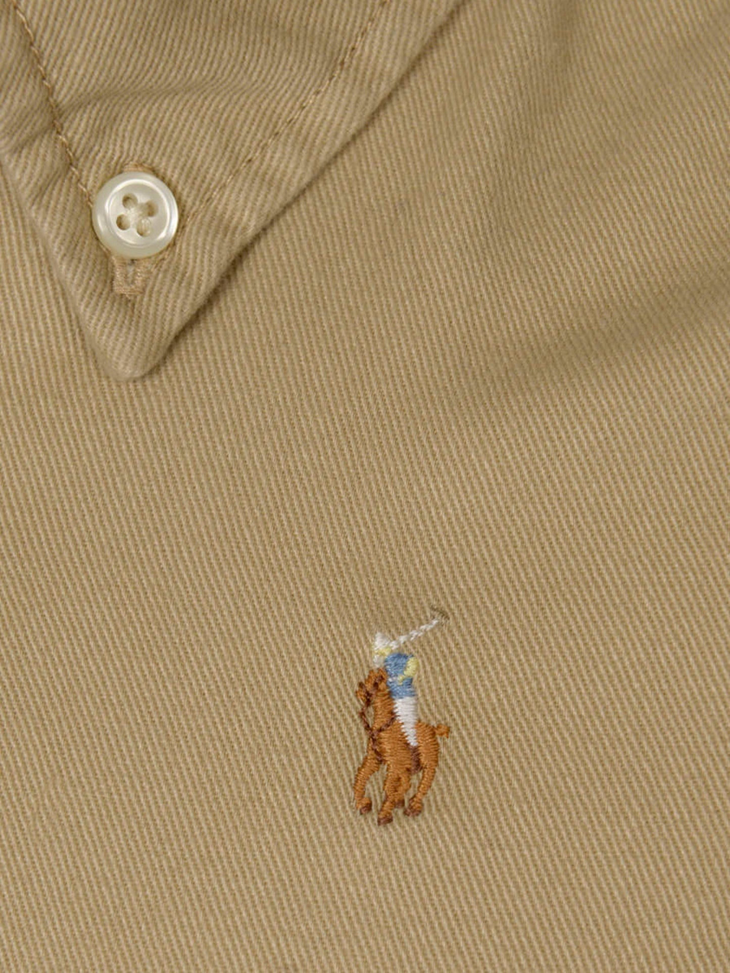 Ralph Lauren Girls Beige Cotton Chino Dress