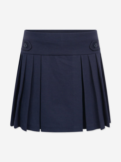 Ralph Lauren 女童海军蓝褶皱 Ponte 半身裙