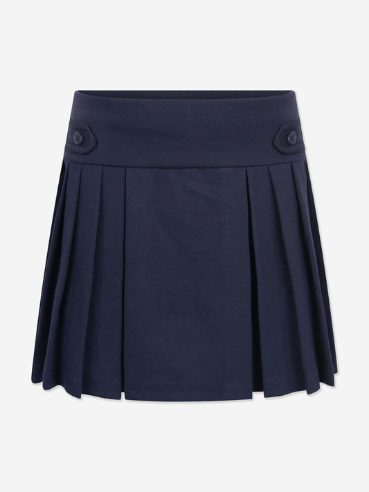 Ralph Lauren 女童海军蓝褶皱 Ponte 半身裙