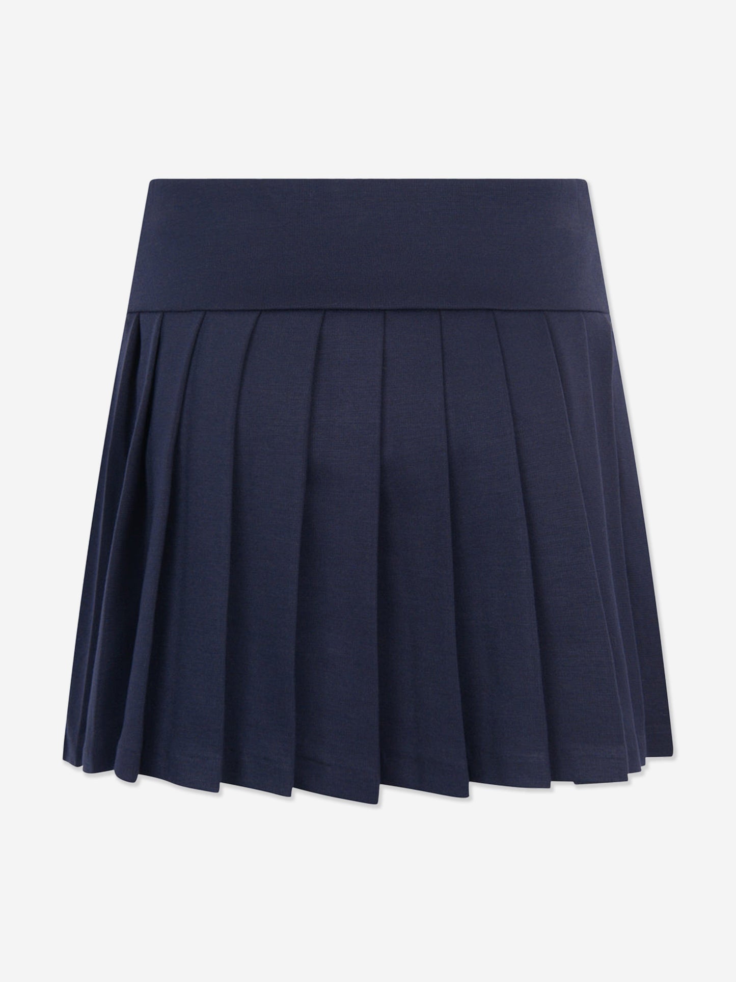 Ralph Lauren 女童海军蓝褶皱 Ponte 半身裙