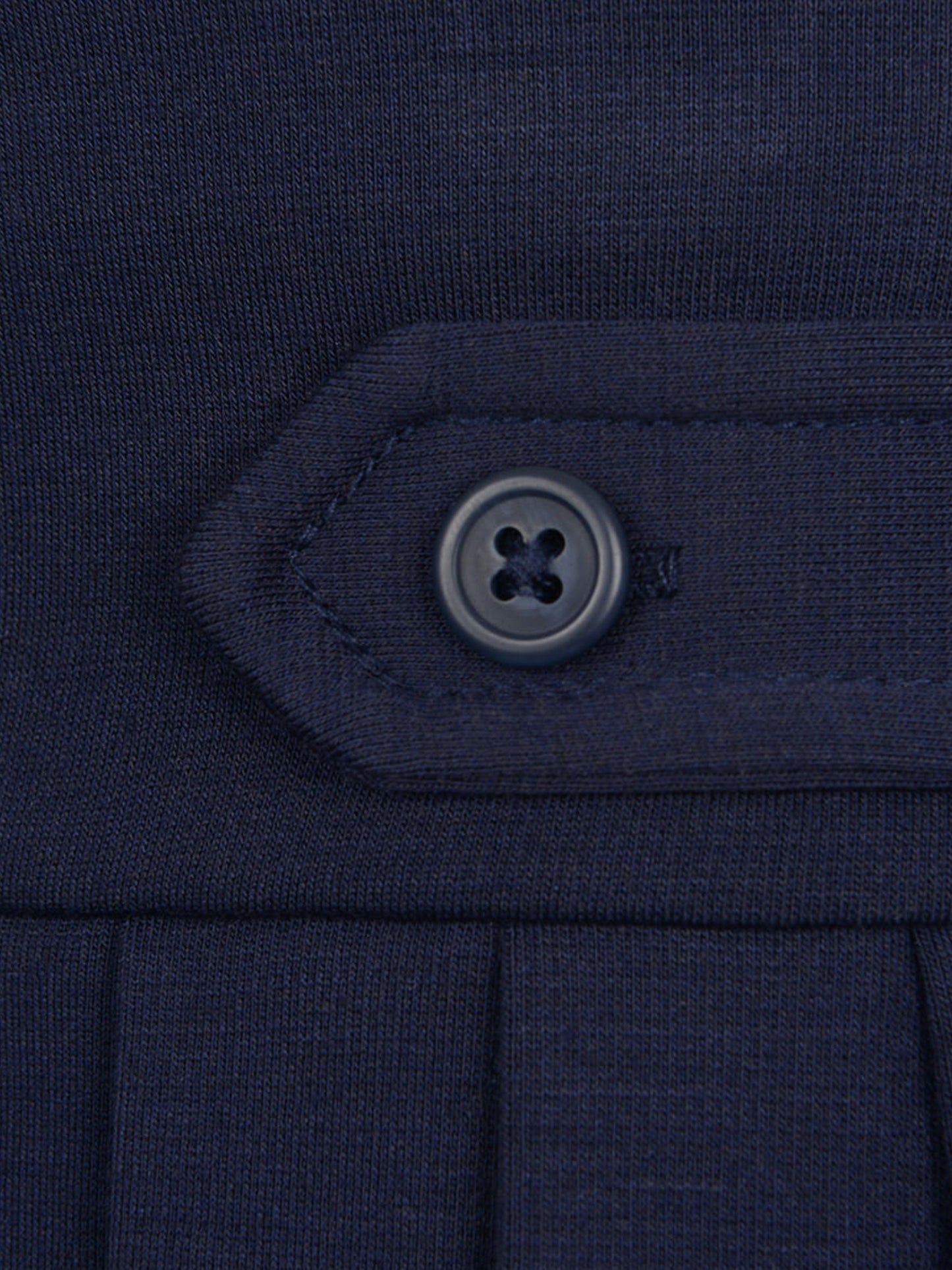 Ralph Lauren 女童海军蓝褶皱 Ponte 半身裙