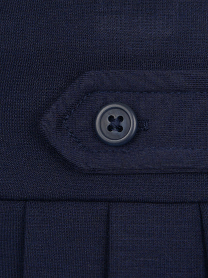 Ralph Lauren 女童海军蓝褶皱 Ponte 半身裙