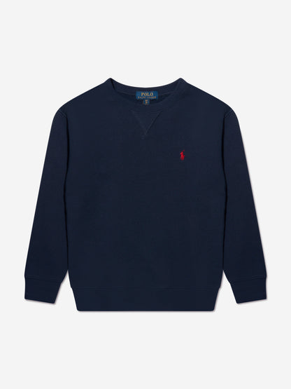 Ralph Lauren 男童海军蓝棉质羊毛毛衣