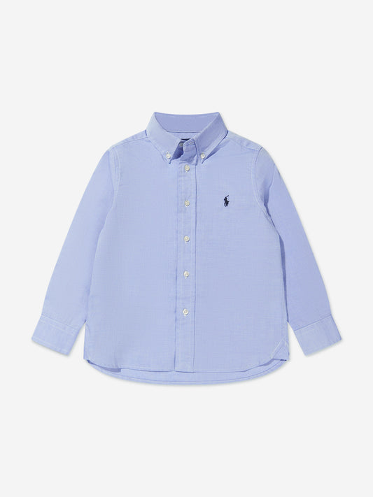 Ralph Lauren 男童蓝色棉质牛津衬衫