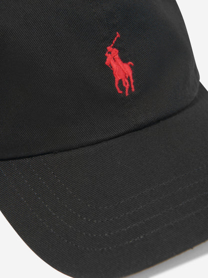 Ralph Lauren Kids 经典徽标帽子（黑色）