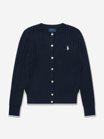 Ralph Lauren 女童迷你粗针织开衫（海军蓝）