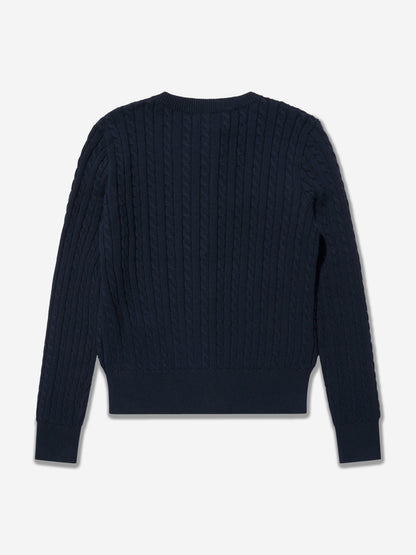 Ralph Lauren 女童迷你粗针织开衫（海军蓝）