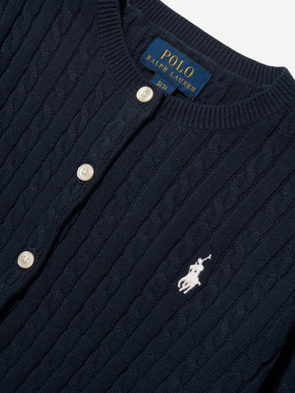 Ralph Lauren 女童迷你粗针织开衫（海军蓝）